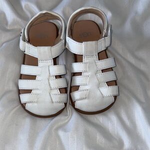 UGG Kids White Strappy Sandals